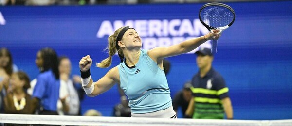 Česká tenistka Karolína Muchová slaví postup do semifinále US Open 2023 - sledujte dnes tenis Muchová vs Gauff živě - online live stream zdarma