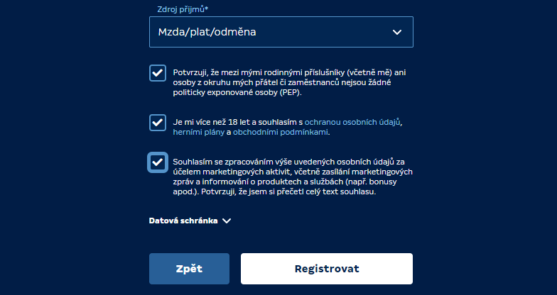 MerkurXtip registrace online - založení účtu na Merkur Xtip CZ