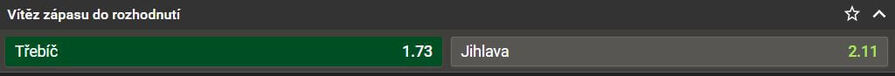 Tip na výsledek zápasu Třebíč - Jihlava