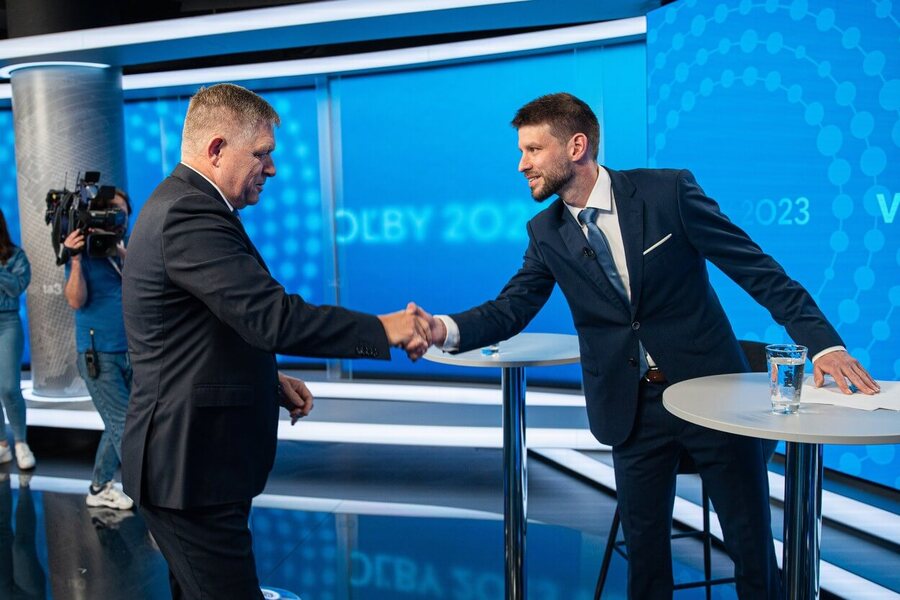 Volby, slovenské parlamentní volby do Národnej rady, Robert Fico a Michal Šimečka