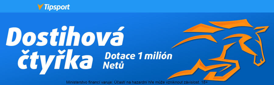 Dostihová čtyřka u Tipsportu - hrajte o 1 milion Netů