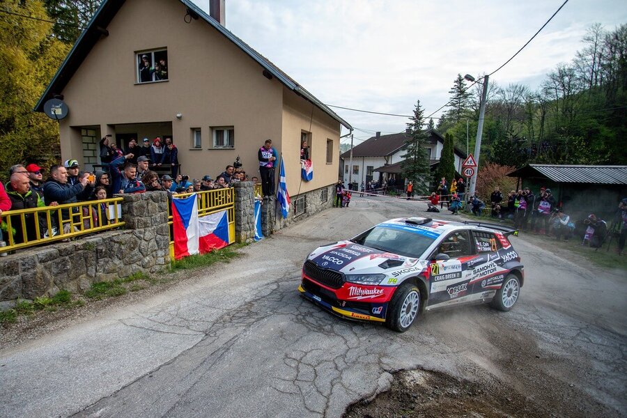 Rally, WRC, Erik Cais s Fabií během rallye v Chorvatsku