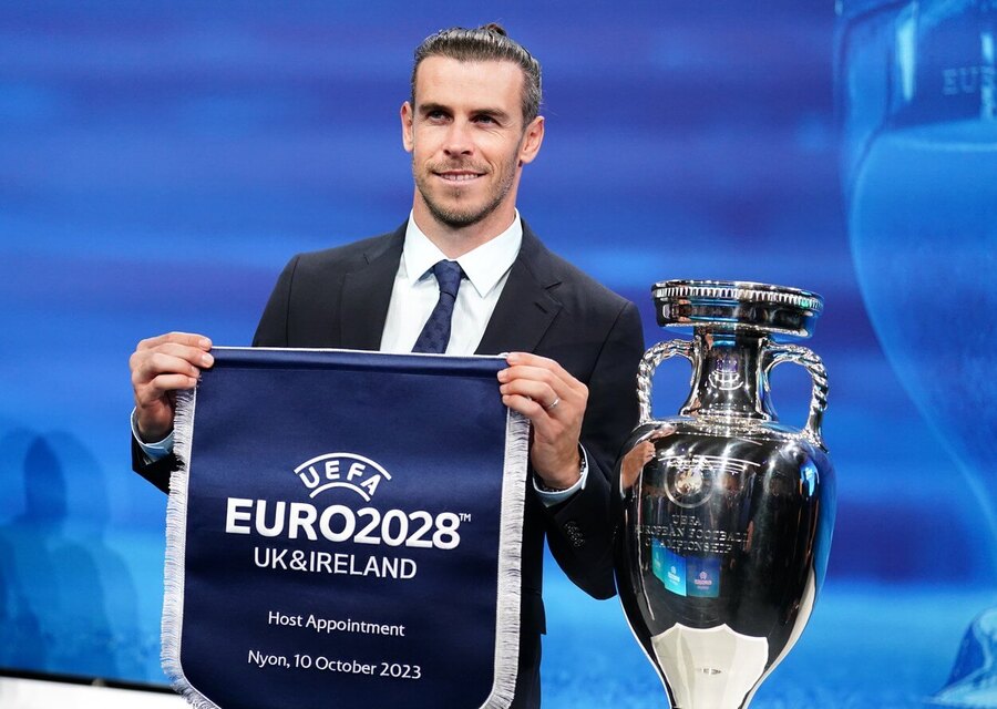 Gareth Bale byl ambasadorem společné kandidatury Velké Británie a Irska na pořádání Eura 2028