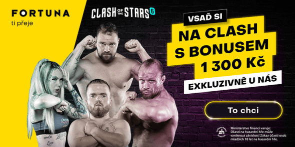 Vsaďte si na Clash of the Stars 6 u Fortuny a získejte exkluzivní bonus 1300 Kč.