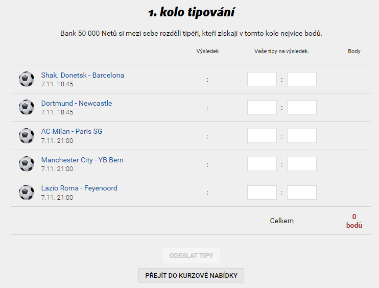 Tipsport Tipovačka o 6 000 000 Netů zdarma: Jak tipovat výsledky?