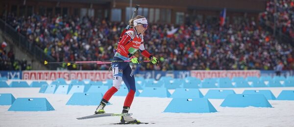 Biatlon, IBU Světový pohár Nové Město na Moravě, Markéta Davidová během smíšené štafety