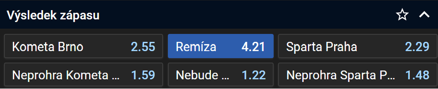 Tip na Kometa vs Sparta ve 20. kole ELH