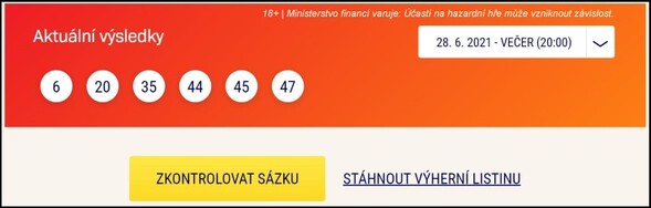 Výsledky loterie Kasička - archiv