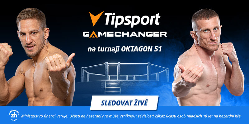 Sledujte Oktagon 51 v pátek 29. 12. od 18:10 živě na TV Tipsport a vsaďte si na své favority.