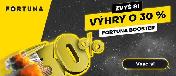 Fortuna booster dává sázkařům možnost navýšit výhry o 30 procent