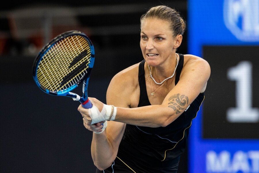 Česká tenistka Karolína Plíšková na turnaji WTA 2024 v australském Brisbane