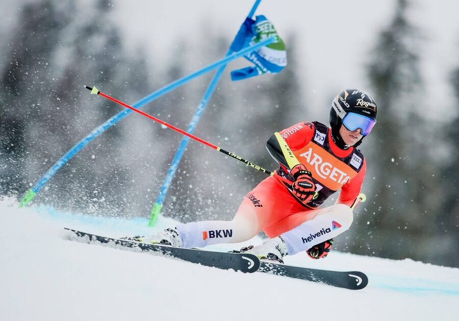 Alpské lyžování, FIS Světový pohár, Lara Gut-Behrami během závodu v Kranjske Goře