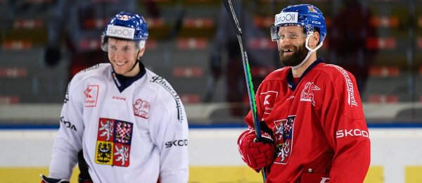 Útočník Martin Růžička během srazu české hokejové reprezentace před EHT Beijer Hockey Games 2024