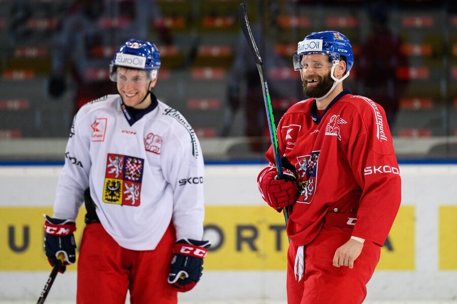 Útočník Martin Růžička během srazu české hokejové reprezentace před EHT Beijer Hockey Games 2024