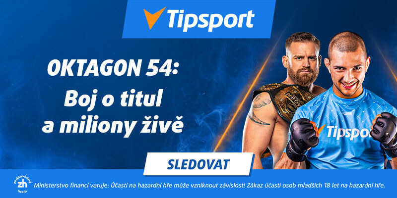 Sledujte MMA turnaj Oktagon 54 dnes od 18:10 živě v online livestreamu na TV Tipsport a vsaďte si na své favority.