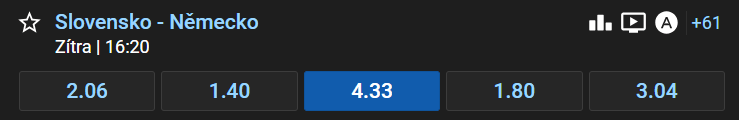 Tip na Slovensko vs. Německo na MS v hokeji 2024