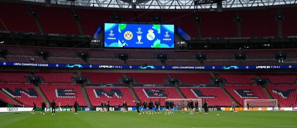Trénink Borussie Dortmund před finále Ligy mistrů ve Wembley