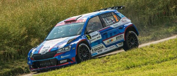 Preview 1. etapy Bohemia Rally 2024, na fotce závodník Filip Mareš se Škodovkou