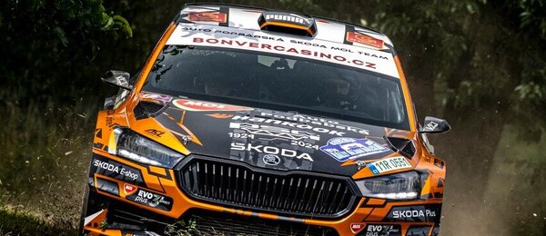 Rally Bohemia 2024, Dominik Stříteský na RZ Zvířetice, Škoda Fabia RS Rally2