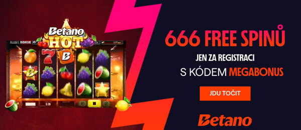 Promo kód MEGABONUS aktivuje u Betana odměnu 666 Kč