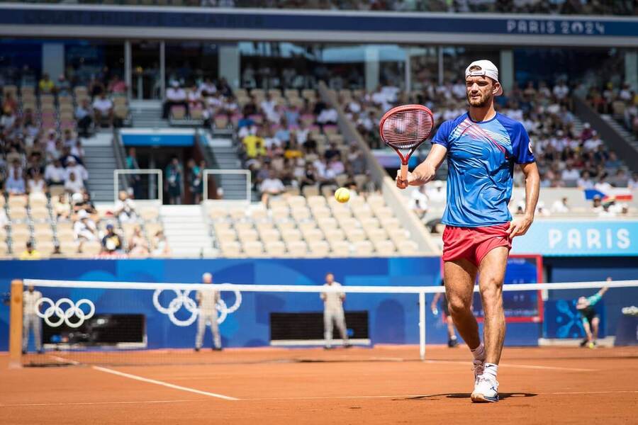 Tomáš Macháč na Letní olympiádě 2024 v Paříži, dnes ho čekají semifinále mužské i smíšené čtyřhry