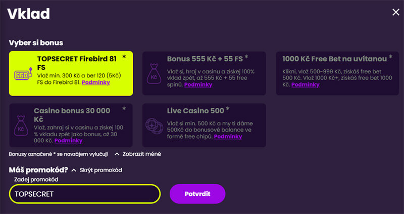 Přehled aktuálních bonusů pro Kingsbet