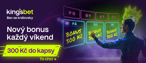 Kingsbet nabízí 300 korun přímo na ruku