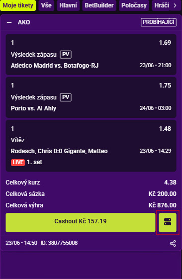 Kingsbet cashout - nově i částečný cash out!