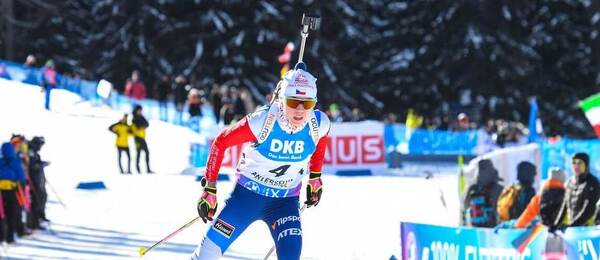 Biatlon, IBU Světový pohár, Tereza Voborníková během vytrvalostního závodu v Anterselvě