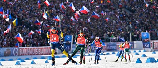 SP Biatlon, Nové Město na Moravě, fotka ze stíhačky mužů