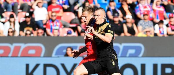 Matěj Vydra z Plzně a Jiří Boula z Baníku Ostrava