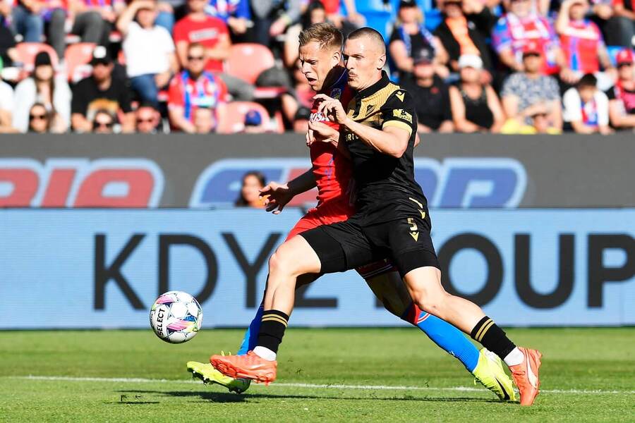 Matěj Vydra z Plzně a Jiří Boula z Baníku Ostrava