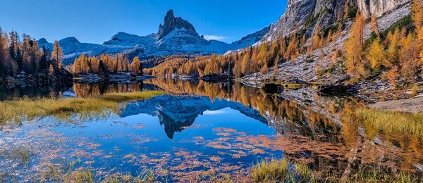 Lago Federa v oblasti Cortina d Ampezzo
