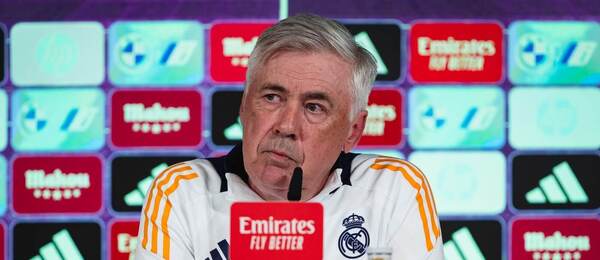 Carlo Ancelotti na tiskové konferenci před zápasem s Mallorcou, 13. květen 2025