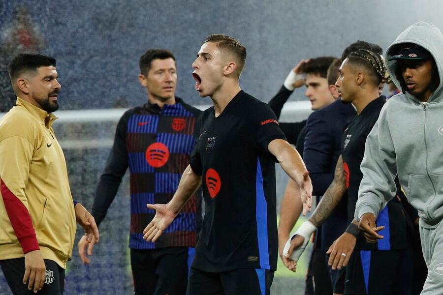 Hráči Barcelony po zápase s Espaynolem, 36. kolo La Ligy 2024–25