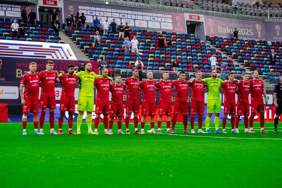 Čeští reprezentanti v malém fotbale před zápasem MS 2025 s Argentinou
