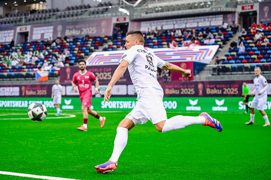 Ondřej Paděra během utkání s Gruzií na MS v malém fotbale 2025
