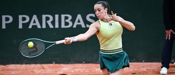 Česká tenistka Tereza Valentová ve vítězném utkání 1. kola Roland Garros 2025, Valentová dnes v Paříži hraje proti Gauff