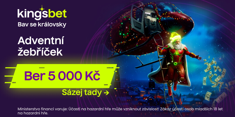 Kingsbet advent 2025 s cash bonusem díky speciální promo akci