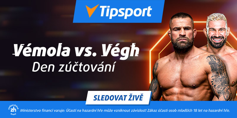Sledujte MMA zápas Vémola vs. Végh 3 v sobotu 14. 6. 2025 živě a zdarma na TV Tipsport.