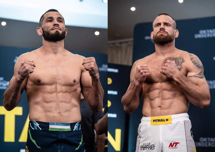 Makhmud Muradov (vlevo) a Patrik Kincl se střetnou v dlouho očekávaném zápase na turnaji Oktagon 72 Eden. Sledujte ho živě na TV Tipsport.