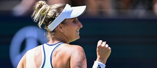 Markéta Vondroušová ve vítězném semifinále WTA Berlín 2025, Vondroušová dnes hraje finále proti Xinyu Wang