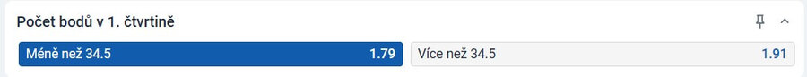 TIP -34,5 bodů v 1. čtvrtině