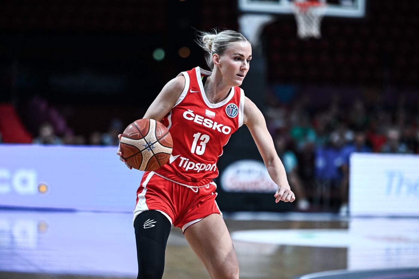 ME v basketbalu ženy 2025, na snímku česká rozehrávačka Petra Holešínská