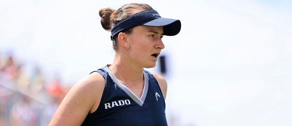 Česká tenistka Barbora Krejčíková na turnaji WTA v Eastbourne, Krejčíková dnes zahajuje český program na Wimbledonu