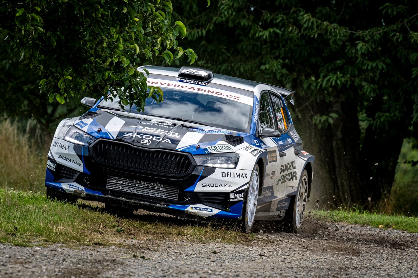 Rally Bohemia, posádka Adam Březík / Ondřej Krajča na RZ Zvířetice, fotka z roku 2024