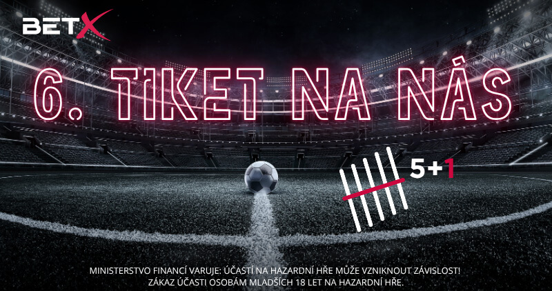 Freetiket Bet-X: vsaďte si 5 sázenek, šestý tiket máte zdarma