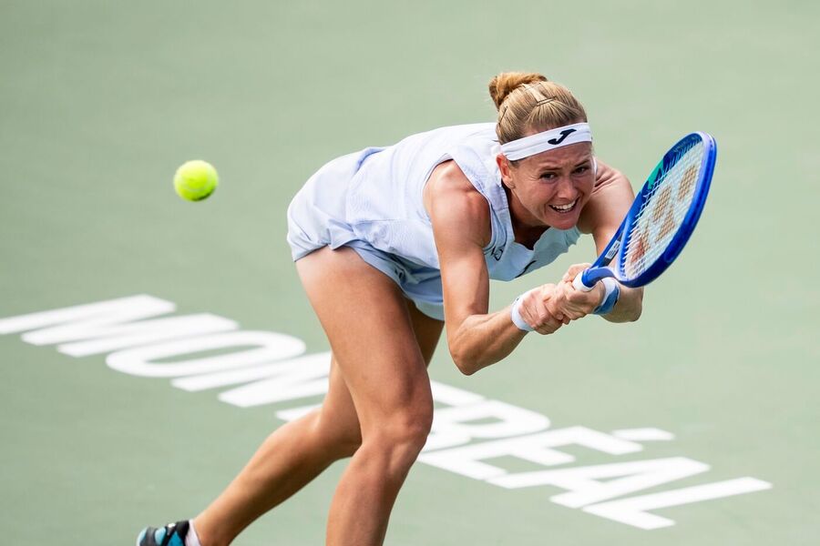 Česká tenistka Marie Bouzková ve vítězném zápase 2. kola WTA Montreal 2025, dnes v Kanadě hraje 3. kolo.
