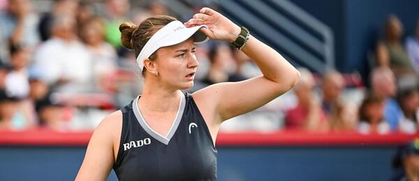 Tenistka Barbora Krejčíková na turnaji WTA 1000 Montreal 2025, dnes si Krejčíková zahraje 1. kolo také na Cincinnati Open.