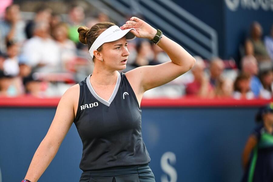 Tenistka Barbora Krejčíková na turnaji WTA 1000 Montreal 2025, dnes si Krejčíková zahraje 1. kolo také na Cincinnati Open.